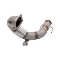 Turbo Downpipe Polished 4in Inlet 3 in Outlet (Veloster 19-20)