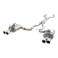 Twin 2.5in Cat-Back Exhaust w/Varex Mufflers - Matte Stainless Steel (Commodore 06-17)