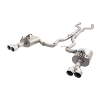 Twin 2.5in Cat-Back Exhaust w/Varex Mufflers - Matte Stainless Steel (Commodore 08-17)