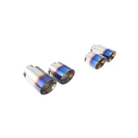 4in Tips to suit XForce Cat-Back Exhaust w/4in Outlet - Titanium (Golf R Mk7 13-21/S3 13-21)