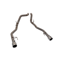 3in Tailpipes 304 Stainless Steel Mandrel-Bent with 5in Double-Walled Tips (F150 17+)