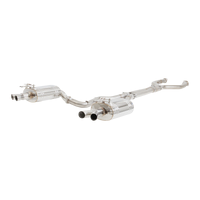 Twin 3in Cat Back Exhaust w/ Straight Pipe Center - 304 Stainless Steel (Clubsport 14-17)