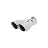 Exhaust Tip Exhaust Tip - 3.00 in. Dual Angle Cut Polished SS Fits 2.50 in. Tubing -Clamp on