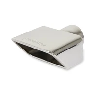 Exhaust Tip Exhaust Tip - 3.0 x 5.5 Polished Angle Rolled Edge Fits 2.5 in. Tubing