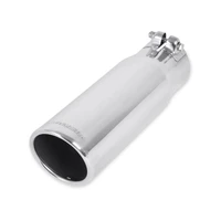 Exhaust Tip Exhaust Tip - 3.50 in. Rolled Angle Polished SS Fits 3.00 in. Tubing - clamp on