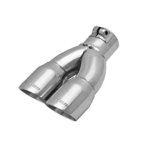 Exhaust Tip Exhaust Tip - 3.00 in Dual Angle Cut Polished SS Fits 2.50 in. - Left - Clamp on