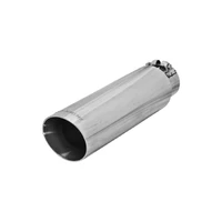 Exhaust Tip Exhaust Tip - 3.50 in. Angle Cut Polished SS Fits 2.50 in. Tubing - Clamp on