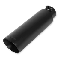 Exhaust Tip Exhaust Tip - 3.5 in. Black Angle Cut Fits 2.5 in. Tubing- Clamp On