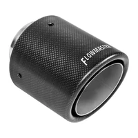 Exhaust Tip Exhaust Tip - 4 in. Rolled Angle Carbon Fiber Fits 2.5 in. Tubing - Weld On