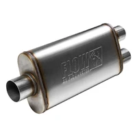 Flow FX Muffler Flow FX Muffler - 3.00 Center In/2.50 Dual Out - Moderate Sound - Stainless Steel