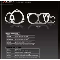 Twin 3in Three-Bolt Flange - Stainless Steel