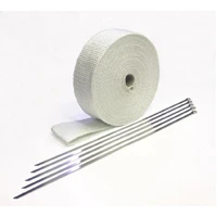 Fiberglass Header Wrap 2in x 50ft w/Ties - Super White