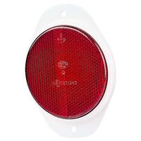 Retro Reflector Red 83mm Dia 2 Hole Surface Mount