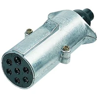 Trailer Plug H/Duty 7 Pin Din Iso Metal