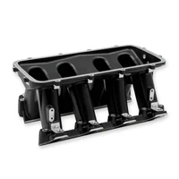 Hi-Ram Lower Manifold - GM LS1/LS2/LS6 LS1/LS2/LS6 Cathedral Port EFI Base Only-Black