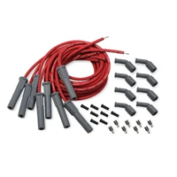 LS Spark Plug Wire Set - Cut to Fit Spark Plug - Cut to Fit- Wire set, Red with Gray 135 degree boots designed for GM LS Engines For OE Coil