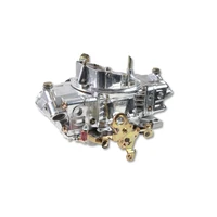 Aluminum Double Pumper Carburetor 650 CFM - 4150 - Mechanical Secondaries - Shiny - Gasoline