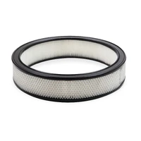 Air Filter - 14"x3" - White Paper Element - Black Ring Paper air filter element 14" diameter and 3" tall with black rubber ring.