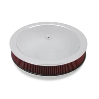 4150 Drop Base Air Cleaner Chrome w/3" Red Washable Gauze Filter