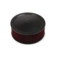 4500 Drop Base Air Cleaner Black w/6" Red Washable Gauze Filter 16" X 6 Black drop-base air cleaner for 4500 series carburetors with 7-1/4 dia. neck