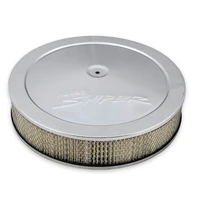 Sniper Air Cleaner Assembly, 14" x 3" - Chrome Finish Stamped Steel Air Cleaner Assembly with Paper Filter Element