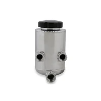 Power Steering Remote Reservoir - Polished Aluminum Universal - Polished Aluminum for Custom & Racing Applications