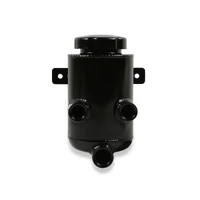 Power Steering Remote Reservoir - Black Aluminum with Bracket