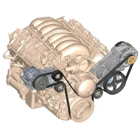LS/LT High-Mount Complete Accessory Drive Kit Includes SD7 A/C Compressor, Alternator, P/S Pump, Tensioner, Belt, & Pulleys