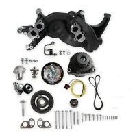 Mid-Mount Race Accessory System- Black Finish LS Engine Drive includes Alternator, Tensioner, Crank Damper, Belt, & Pulleys