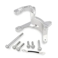 Low Mount A/C Brackets for the Gen 5 LT4/LT1 Dry Sump Engines Clear Aluminum Finish