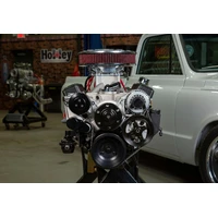 Small Block Chevy Mid-Mount Complete Accessory System Small Block Chevy Mid-Mount Complete Accessory System- Natural Finish