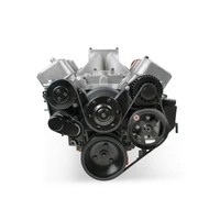Big Block Chevy Mid-Mount Complete Accessory System Big Block Chevy Mid-Mount Complete Accessory System- Black Finish