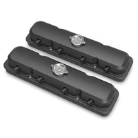 2-Piece Pontiac Style Valve Cover - Gen III/IV LS - Satin Black Chevrolet Gen III/IV LS - Cast Aluminum - Coil-Mounting Base & Integrated Coil Cover