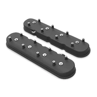 Tall LS Valve Covers for Dry Sump Applications - Satin Black Tall LS Dry Sump Valve Covers without Oil Fill, Cast Aluminum - Satin Black Finish