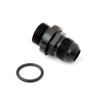 Fuel Inlet Fitting Short -6AN male fuel inlet fitting black with -8AN o-ring threads for 4150 Ultra XP fuel bowls.