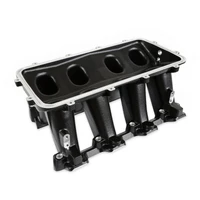 Hi-Ram Lower Manifold - GM LS1/LS2/LS6-Black LS1/LS2/LS6 Cathedral Port Carbureted Base Only Plenum-Top-Mounting Fabrication Flange Available