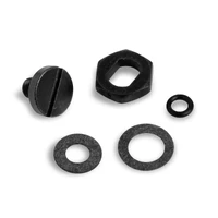 Black Needle & Seat adjusting nut & lock screw kit - black