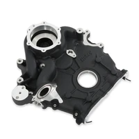 Timing Cover - Ford 7.3L Godzilla - Black Fits Ford 7.3L Godzilla High-Mount Accessory Drive System - OE Pan Only