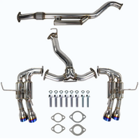 R400 Cat Back Exhaust with Ti Straight Cut Tips (WRX 22+)