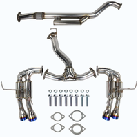 R400 Cat Back Exhaust with Ti Straight Cut Tips (WRX 22+)