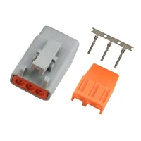 Plug and Pins Only - Male Deutsch DTM-3 Connector - 7.5 Amp