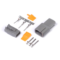 Plug and Pins Only - Matching Set of Deutsch DTM-3 Connectors 7.5 Amp