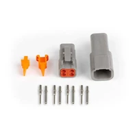 Plug and Pins Only - Matching Set of Deutsch DTM-4 Connectors - 7.5 Amp