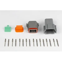 Plug and Pins Only - Matching Set of Deutsch DT-8 Connectors (DT06-8S + DT04-8P) - (13 Amp)