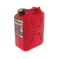 Fast Flow Plastic Fuel Can 10L Unleaded Red