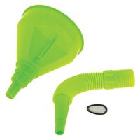 2Pc Heavy Duty Plastic Funnel with Filter 145mm x 380mm