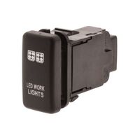 Work Light Push Button Switch- Amber (Hilux/Landcruiser 100 Series 98-13)