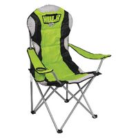 Camp Chair Padded High Backrest Cup Holder