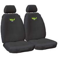 HD Canvas Seat Covers Black Fronts (Hilux 15+)