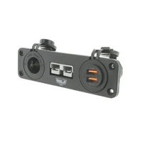 Triple Flush Mount Housing w/50A Plug, Accessory Power Socket & Dual USB Ports